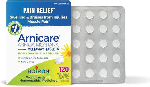 [BRSW2GA5OYPRECIV] Boiron Arnicare Tablets for Pain Relief from Muscle Pain, Joint Soreness, Swelling from Injury or Bruises - 120 Count