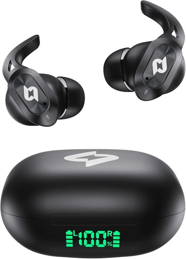 [BRSRAH3QCMIQKHYV] Wireless Headphones Bluetooth Earbuds with Wireless Charging Case