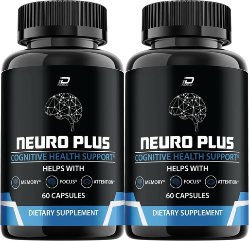 [BRSRAHQFB4IGYHLZ] Neuro Plus Brain Supplement, NeuroPlus para a Fórmula de memoria, Nero Plus PQQQ para reducir os efectos negativos da néboa cerebral, función cognitiva Neuro+, Comentarios Nuero Plus (2 Pack - 120 cápsulas)