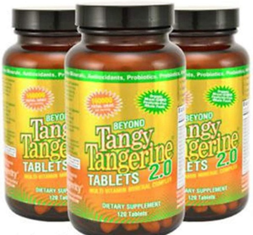[BRSWKYAZBENWKH3M] Youngevity Beyond Tangy Tangerine 2.0 Multi-Vitamin & Mineral Complex - Made with Natural & Whole Foods | 160,000 ORAC | 120 Tablets - 3-Pack