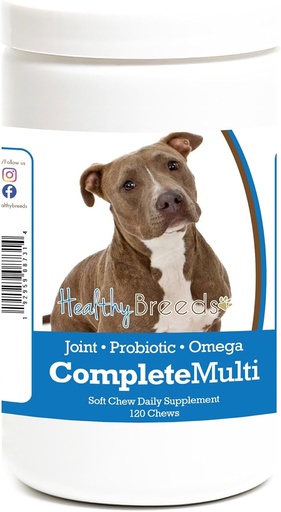 [BRSWYGQ7BMMRMG3P] Healthy Breeds Pit Bull All in One Multivitamin Soft Chew 120 Count