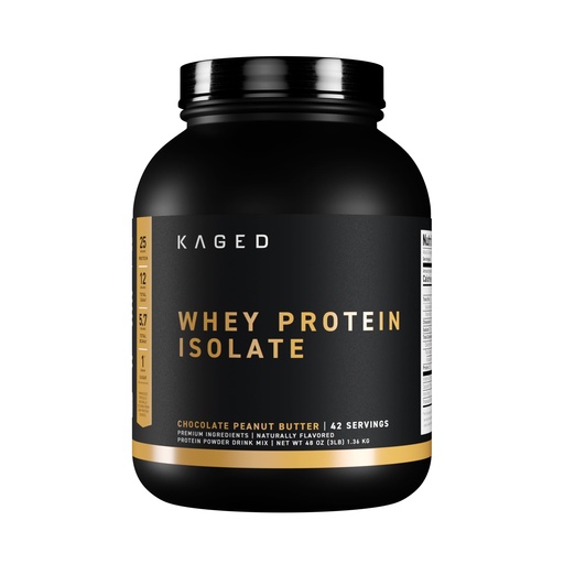 [BRSW2ZAEDJ5A4E3A] Kaged Whey Protein Isolate Powder | Chocolate Peanut Butter | 100% Pure Low Lactose Whey | Post Workout Recovery Drink | Supports Muscle Building | Supplements for Men & Women | 41 Servings