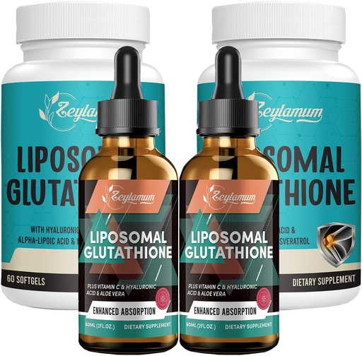 [BRSRAYI7A4AQK3T6] Liposomal Glutathione 2 Pack & Liposomal Glutathione Liquid 2 Pack