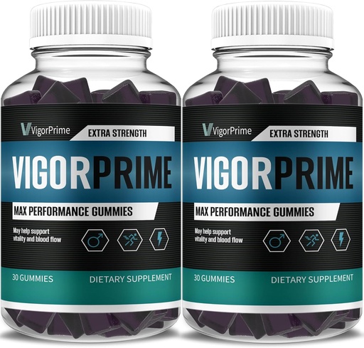 [BRSRABATBUDWY3Q7] (2 Pack) Vigor Prime Performance Gummies Prime Vigor XL Gummy Dodatek, Vigor Prime XL Maximální síla Pokročilá Shilajit Moss Fenugreek Gummies Celková podpora energetické vitality (2 Měsíční dodávka)