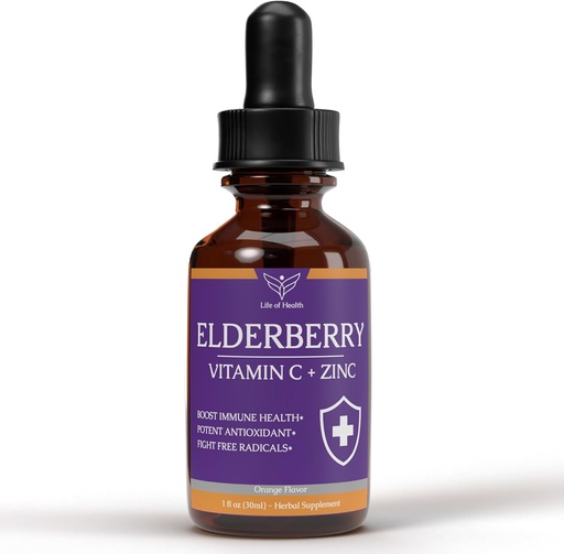 [BRSROGI2OUAR4EQ3] Elderberry Vitamin C and Zinc | Immune Support Supplement | Elderberry | Vitamin C with Zinc | Zinc and Vitamin C | Elderberry Supplements | Vitamin C Zinc | Elderberry Vitamins | 1 fl oz