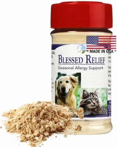 [BRSRM2TRC54BM3L2] Vitality Science Blessed Relief for Cats | Seasonal Allergy Support | Improves Respiratory Function and Breathing | Heals Skin Helps Irritation