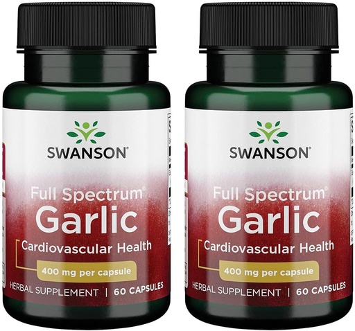 [BRSWGAAEOEJQADL6] Swanson Tam Spectrum Garlic (Cloves) 400 Milligramlar 60 Kapsül (2 Paket)