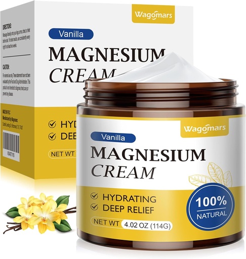 [BRSRAGD4CBYWM3LH] Magnesium Cream for Sleep - Natural Uutinen Magnesium Lotion for Pain & Leg Cramps, Lihasrelaksaatio, Rauhallinen - Nighttime Body Butter for Deep Hydration - Turvallinen lapsille (Vanilla)