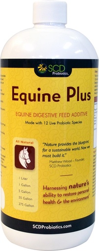 [BRSWIFYDBZ7BK2DA] SCD Probiotics Equine Plus - Liquid Probiotic Horse Supplement, Feed and Water Additive for Horses to Support Digestive Health with Acidophilus (34 fl.oz.)