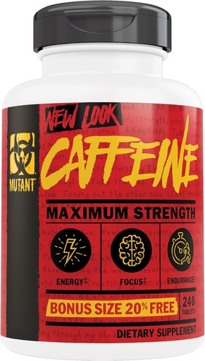 [BRSWKEL2OB5RCHLA] Mutant Caffeine 200 Tablets plus 40 Free