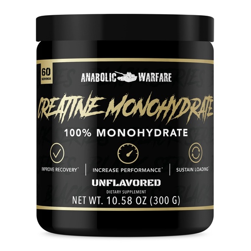 [BRSW2CYLCICWOC3V] Anabolic Warfare Creatine Monohydrate, Post Workout Recovery, Increase Performance, Sustain Loading, Premium Creatine* (60 servings)