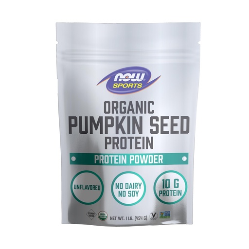 [BRSWYFLRDNYB4AD5] NOW Foods Sports Nutrition, Organic Pumpkin Seed Protein Powder With 10g of Protein, Certified Non-GMO, Unflavored, 1-Pound