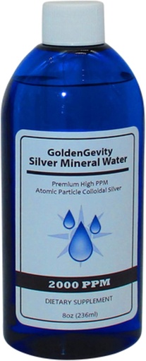 [BRSRMCQEOIDRMC3V] 2000 PPM Bioactive Atomic Colloidal Silver, 8 oz | Non-Toxic, Non-GMO Trace Mineral Immune Support Supplement