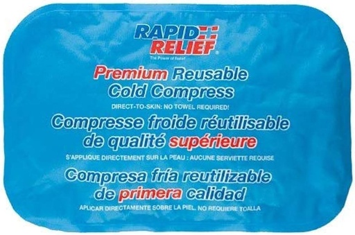 [BRSWIFIDOJ7W2GDC] Rapid Relief Large Reusable Gel Cold Compress - Comfortable Flex Ice Packs for Back, Knee, Shoulder, Muscle Aches, and Body Pain Relief 8” x 12” Large