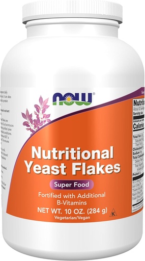[BRSWIYQEAQNWKFY3] NOW Foods Supplements, Nutritional Yeast Flakes, Fortified with Additional B-Vitamins, Super Food, 10-Ounce