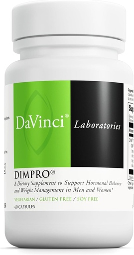 [BRSWIYT6AJ5RE2L4] DAVINIC Labs DimPro - Diitari suplementari per donar suport a l'equilibri hormonal dels homes i a les dones gestió de pes de salut * - amb vitamina E i More - Vegetarian - Souy-Free - Guten-Free - 60 Vales