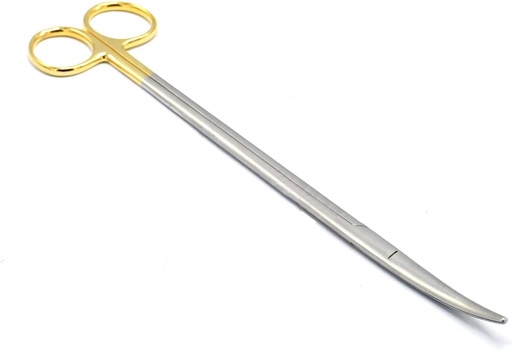 [BRSWYZY5BN7QEF34] Metzenbaum Scissors With Tungsten Carbide Inserts And Gold Rings Stainless Steel 12" In Curved