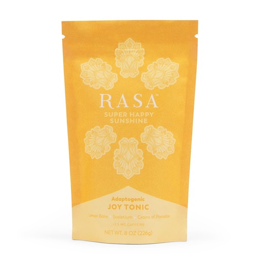 [BRSW2EANBB5RMDL6] Rasa Super Happy Sunshine - Adaptogen Mushroom Mood Booster | Lemon Tea Joy Tonic med Sceletium | Vegan, Keto, Ayurveda Wellness Tonic (8 oz / 30 Servings)