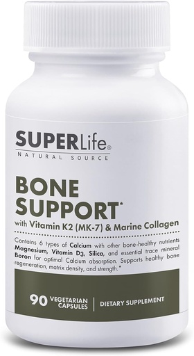 [BRSWGBATOENRMCI7] Soutien des os avec le calcium, la vitamine D3 et K2 (MK-7), le magnésium, le collagène marin et les minéraux traces de mer.