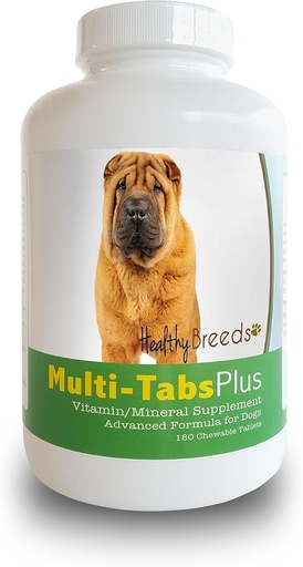 [BRSWKHD4OIPR623D] Healthy Breeds Chinese Shar Pei Multi-Tabs Plus Chewable Tablets 180 Count