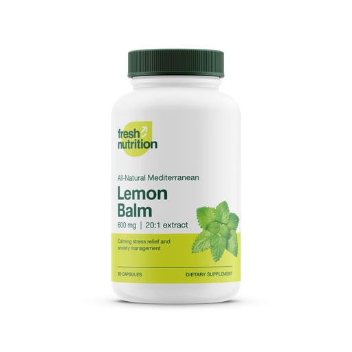 [BRSWG2YHA4FQ2HT5] Fresh Nutrition Lemon Balm Extract Capsules.