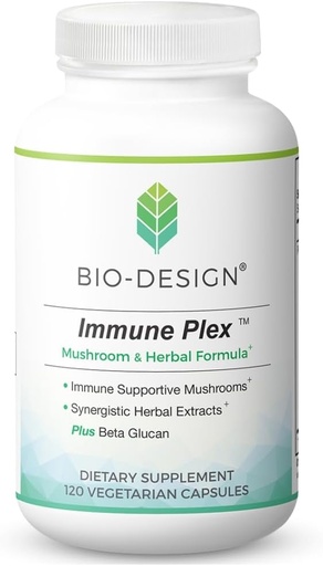 [BRSWYHT4BEFB4H37] Immune Plex Mushroom & Herbal Formula - Proprietary Blend with Beta Glucan, Reishi & Shiitake Mushrooms, & Milk Thistle Silymarin for Daily Immune Health Support - 120 Capsules