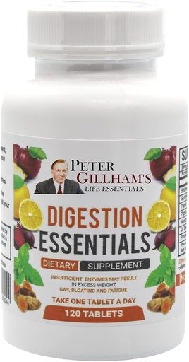 [BRSWKY3RAUFBOYL6] Peter Gillham’s Life Essentials Digestion Essentials 120 Tablets Digestive Enzymes for Gas, Constipation, Healthy System. Gluten and Soy Free. Made in USA (Packaging May Vary)
