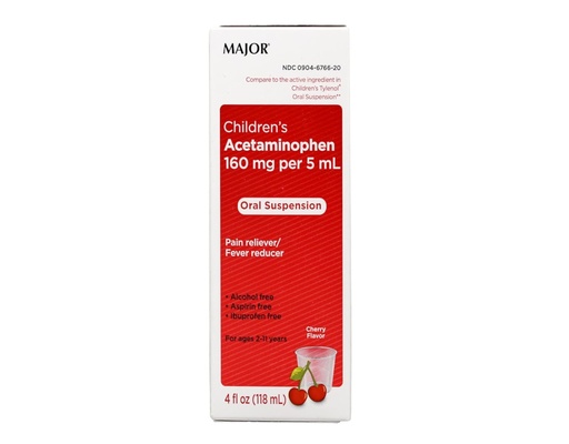 [BRSWYBIROQFAMC36] Major Children's Acetaminophen Cherry 4 Ounce