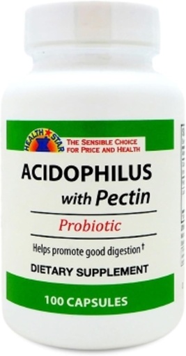 [BRSRMCA6CRYAEEIY] GeriCare Acidophilus with Pectin Probiotic Capsules, Optimizes Intestinal Flora, Digestive Gut Function, Boosts Immune Defenses, and Strengthens Bones, 100 Count (Pack of 1)