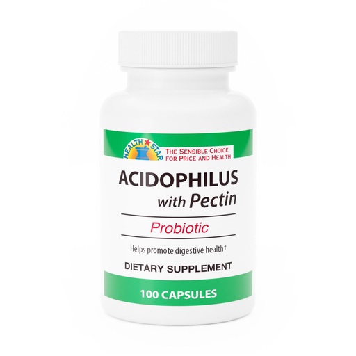 [BRSRMCA6CRYAEEIY] GeriCare Acidophilus with Pectin Probiotic Capsules, Optimizes Intestinal Flora, Digestive Gut Function, Boosts Immune Defenses, and Strengthens Bones, 100 Count (Pack of 1)