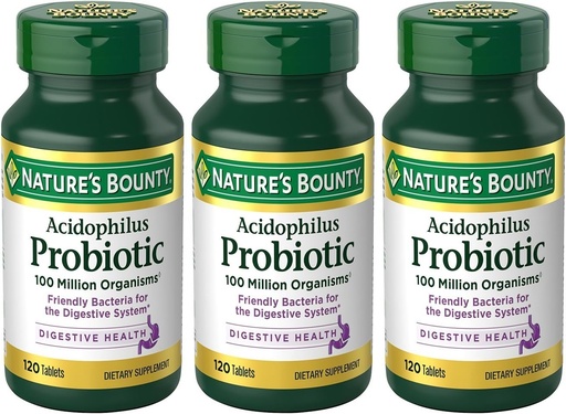 [BRSWIBLZA56RWFLK] Bounty Acidophilus Probiotic , 120 Cuenta (Pack of 3)