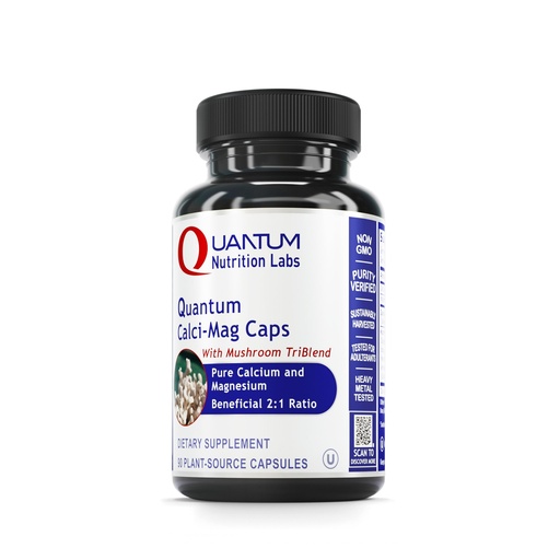 [BRSW2GD6PN5AOFLZ] Quantum Nutrition Labs Calci-Mag Caps - Calcium Magnesium Supplement, Calcium Supplement, Pure Magnesium & Mushroom Complex with Reishi & Lions Mane - 90 Vegetarian Capsules