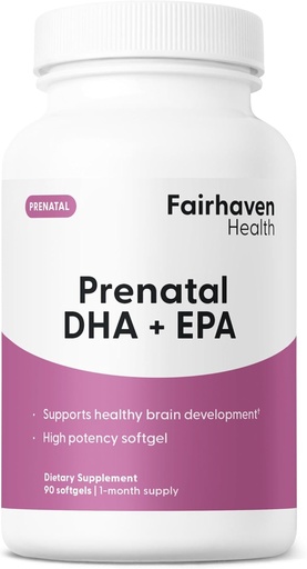[BRSWKGL2CMFREGDM] Fairhaven Health Peapod Prenatal DHA Təhsillər / Premium İslandiyalı Balıq Yağı Sağlamlıq üçün Premium İslandiyalı Balıq Yağı / EPA DHA Omega 3 Brain, Eye, Heart Development / Citrus / 90 Softgels