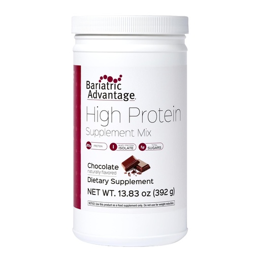 [BRSWGGQLPN6AKFYY] Bariatric Advantage High Protein Supplement Mix, 20 Grams Whey Protein Isolate Low Sugar with 100 Calories Per Serving - Chocolate, 14 Servings