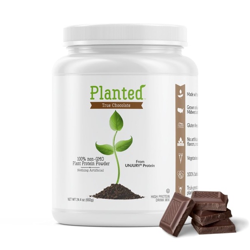 [BRSRAYDQBF5AI3LL] Unjury Planted Vegan Protein Powder | 20g Chocolate Pea Protein Powder | Low Sugar and Plant Based | Gluten and Dairy Free | Non-GMO | 20 Servings