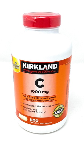 [BRSWIYT6B57RUFLO] Kirkland Signature Vitamin C 1000 mg., 500 Tablets