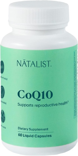 [BRSRMY3QOVYG22DA] NATALIST CoQ10 Ubiquinone 120 mg Daily Fertility Vitamin Powerful Antioxidant Defense & Cellular Energy Support Supplement - High Absorption for Women & Men Vegan, Non-GMO - 60 Liquid Capsules