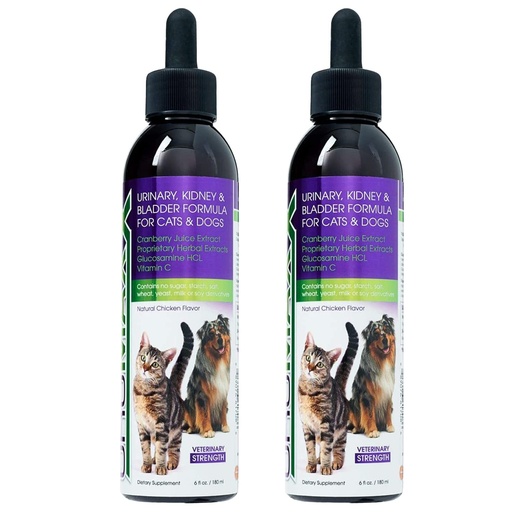 [BRSW2GDYB4JROE3P] UroMAXX Urinary Tract Support Liquid for Dogs & Cats, Chicken, 6 oz, 2 Pack | Made with Cranberry and Glucosamine to help maintain normal urinary tract and bladder health for dogs and cats.