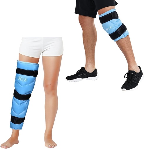 [BRSW2AQOOZYRME3J] REVIX knee Ice Pack Wrap for Injuries Reusable and Large Gel Ice Wrap for Leg, Hip, Thigh, Knee and Shin Splint