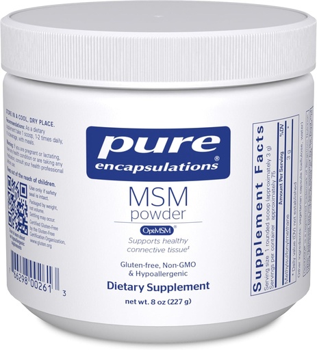 [BRSWIY36AAPBWHLK] Pure Encapsulations MSM Toz | Hipoallergenic Supplement Supports Ortak, Immune ve Respiratory Health | 8 Ounces