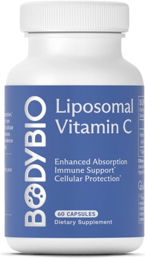 [BRSW2EL7BB7GGALO] BodyBio Liposomal Vitamin C - Immune Support və Cellular Health üçün güclü Antioksid, Maksimum Absoreksiya ilə Pure Askorbik Acid