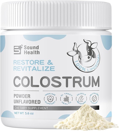 [BRSRAALYDMNQMCY4] Colostrum Supplement Powder for Humans - Organic Bovine Colostrum Supplement for Gut Health, Hair Growth, Immune Support - Unflavored (73 Servings)