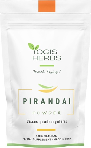 [BRSRAFDYCV7BYAA3] YOGIS HERBS Pirandai Powder (Cissus quadrangularis) – Herbal Supplement (3.5 Ounce)