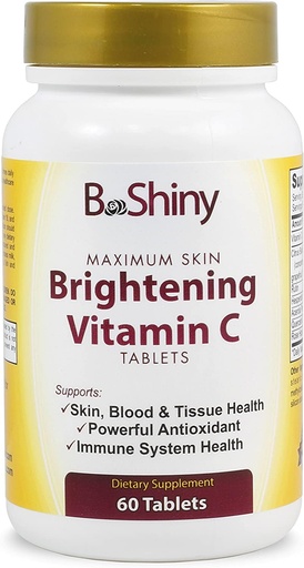 [BRSWEC3YCEJW22D7] Vitamin C Complex 1000 mg Tablets for Skin Lightening Brightening Antioxidant with Rose Hips and Bioflavinoids Immune Support Supplement Healthy Aging Builds Energy and Overall Well Being