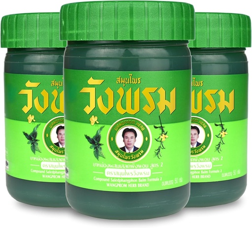[BRSWYBITPJYAECI4] Herbal Balm 50g (Pack of 3) (Green)