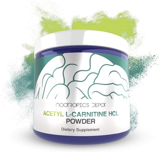 [BRSWKED7AZ5WOA3E] Nootropics Depot Acetyl L-Carnitine Powder ← Formulario HCL tención 125 Grams TEN ALCAR TENIDO Amino Acid Suplemento ANTE Energía Suplementaria Apoyo Mitocondrial Función, Pérdida de Peso y envejecimiento saludable