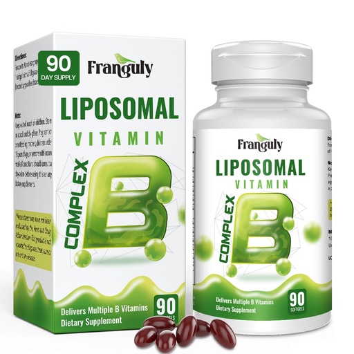 [BRSRMGITAAHB6CD3] Liposomal B Complex for High Absorption Methylated B12,L-Methyfolate(5-MTHF ),Full Active B Vitamins with Choline Inositol-Energy, Metabolism,Brain & Heart Support，Vegan, Non-GMO,3 Month Supply