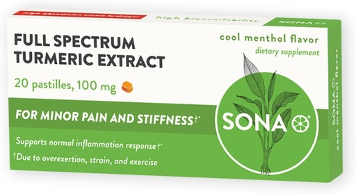 [BRSWKZQROMJQI3TY] SONA Turmeric Pastilles, Dissolves in mouth, 600% Higher absorption of curcumin compared to capsules