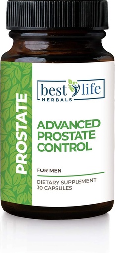 [BRSWKGIQAEDGEHL4] Best Life Herbals Advanced Prostate Control Supplement with Saw Palmetto for Men Experiencing Enlarged Prostate, Frequent Urination, Overactive Bladder -1 Bottle