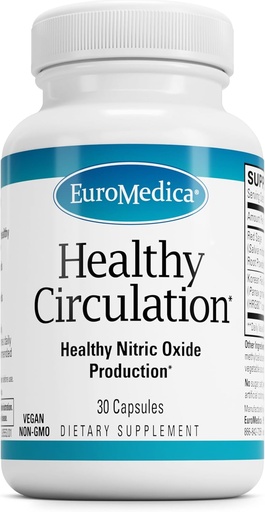 [BRSRAZD6AQFRUE3H] EuroMedica Healthy Circulation - Dietary Supplement for Healthy Circulation Support - Healthy Blood Flow & Heart Function Aid - Non-GMO & Vegan Capsules - 30 Capsules (30 Servings)